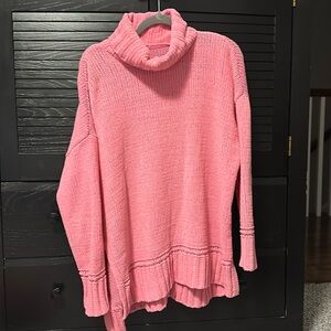 Aerie Barbie pink knit turtleneck